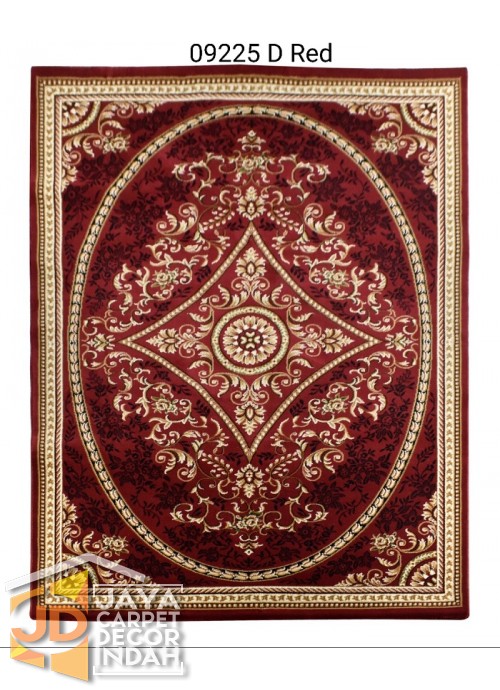 PERMADANI NEW KHASAN DS 09225 D.RED ukuran 100 X 150 CM , 120 X 160 CM , 170 X 230 CM ,  210 X 300  CM , 250 X 350 CM , 300 X 400 CM